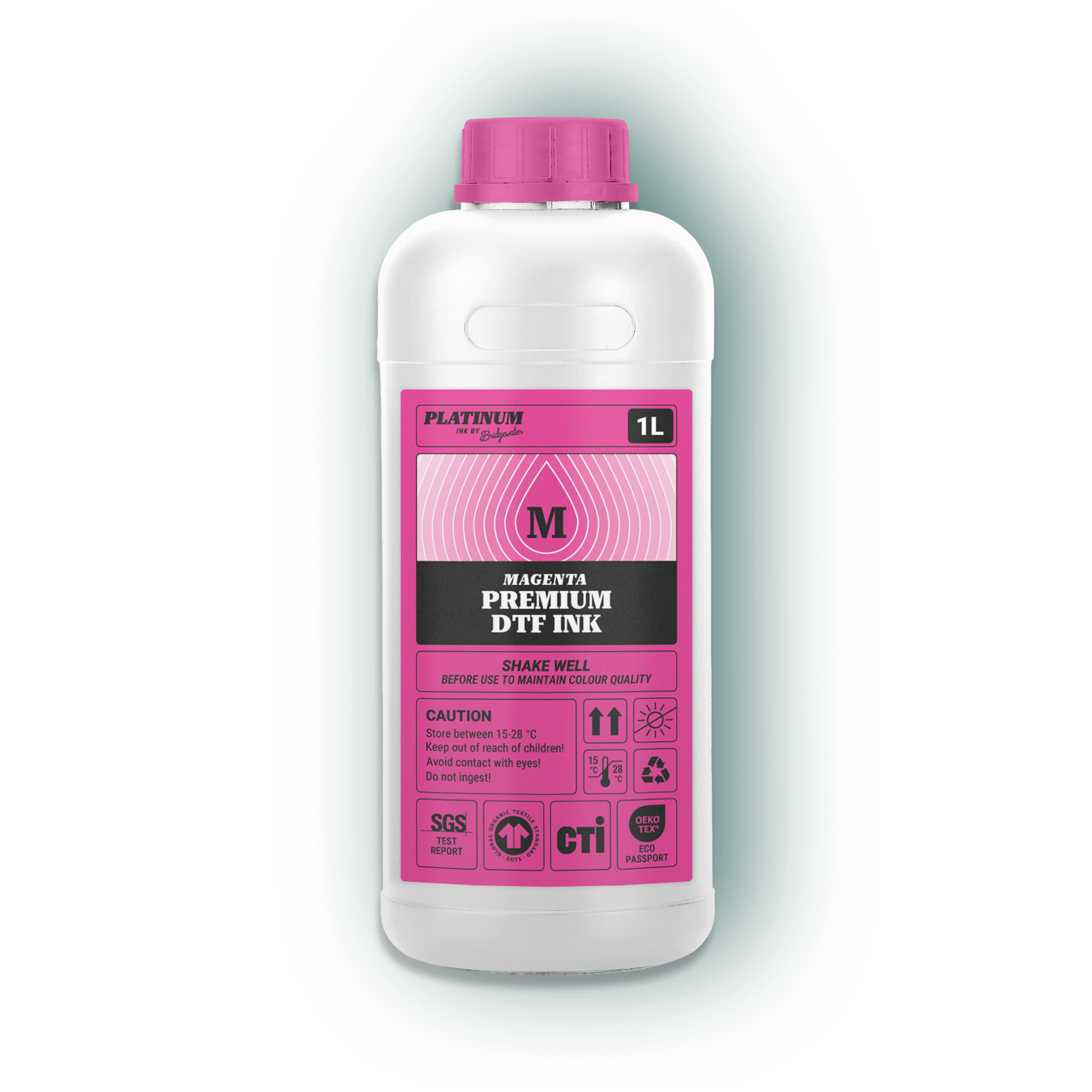 Platinum Magenta DTF Ink 1 litre bottle