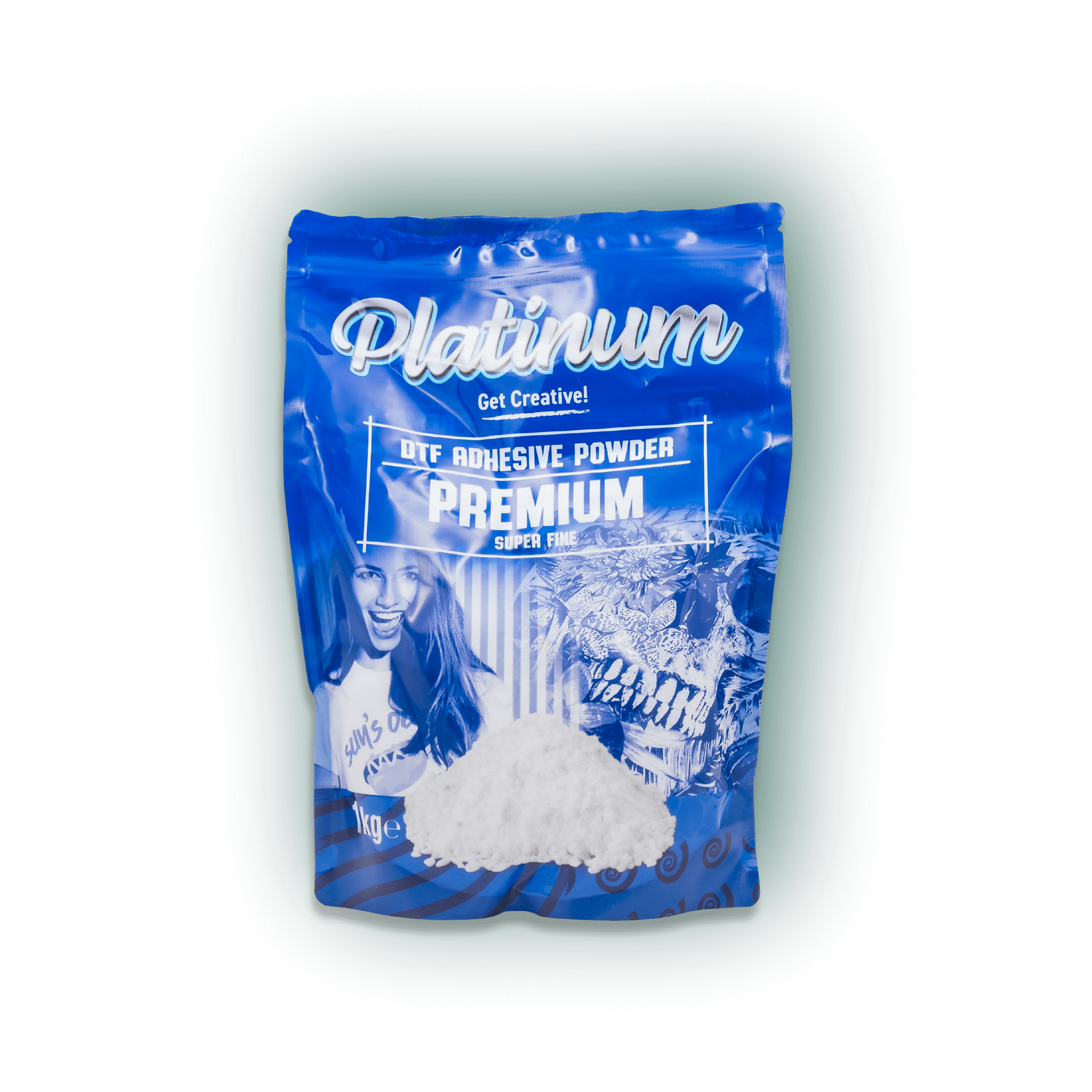 MPS Premium White DTF Powder 1kg adhesive bag